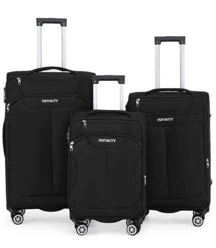 Delta Set of 3 Hard Shell Suitcase in Black