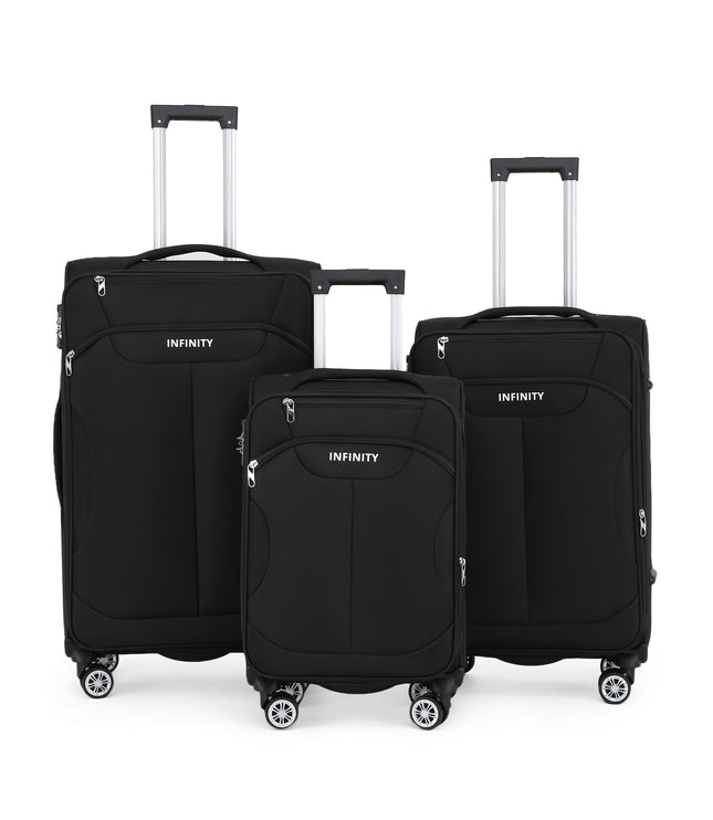 Delta Set of 3 Hard Shell Suitcase in Black