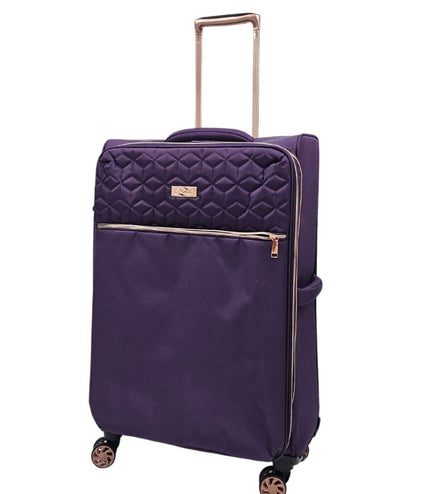 Bexley Medium Soft Shell Suitcase in Purple