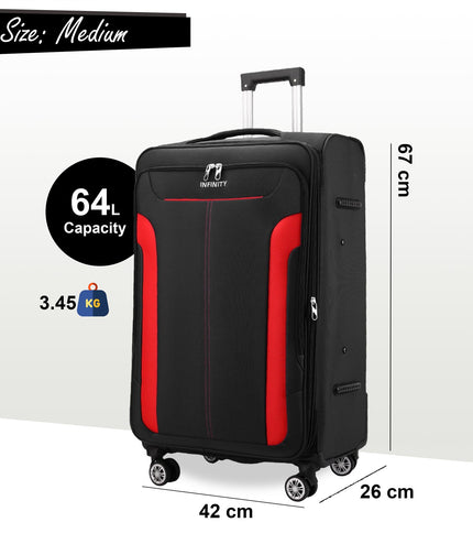 Delta Medium Hard Shell Suitcase in Black