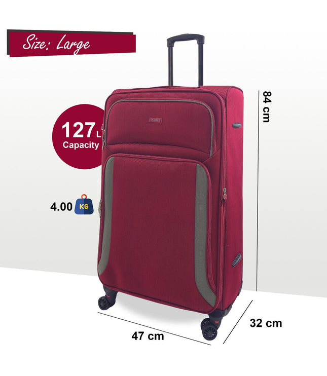 Arundel Large Soft Shell Suitcase in Burgundy