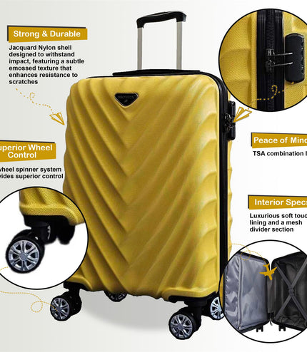 Colyton Medium Hard Shell Suitcase in Yellow