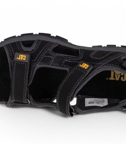 Caterpillar Men's Black Leather Giles Trekking Sandals