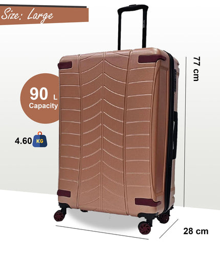 Chilton Large Hard Shell Suitcase in Rose Gold