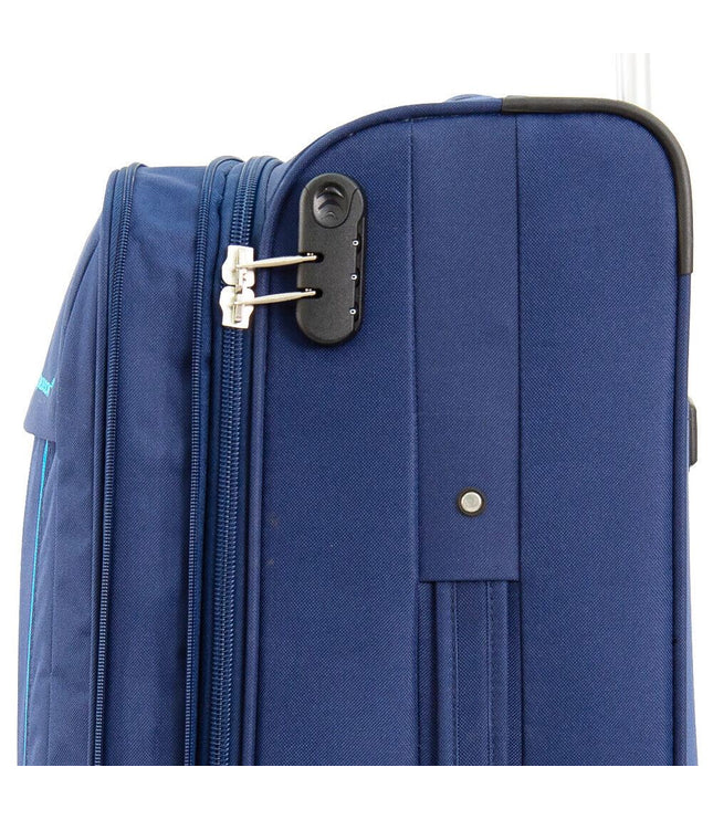Clevedon Cabin Soft Shell Suitcase in Blue