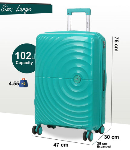 Balranald Large Hard Shell Suitcase in Aqua Blue