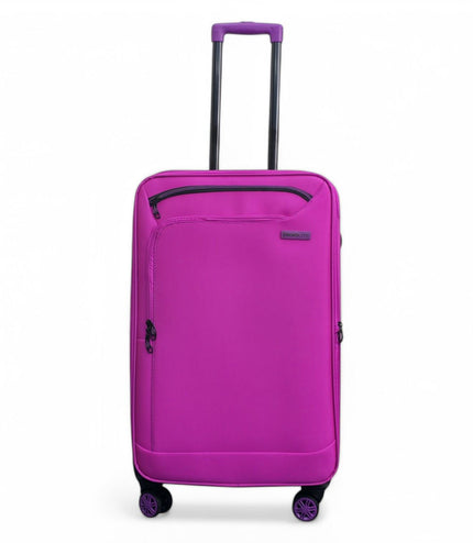 Handa Medium Soft Shell Suitcase in Pink