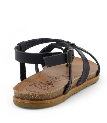 Blowfish Malibu Women's Black Strappy Buckle Sandals - Macarah B
