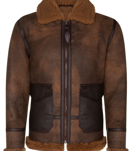 Mens Antique B3 Sheepskin Jacket-Aviles