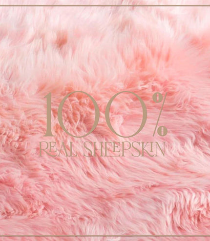 Genuine Sheepskin Pink  40x40cm Real Wool Single Sided Cushion