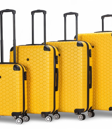 Noda Set of 4 Hard Shell Suitcase in Yellow