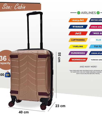 Chilton Cabin Hard Shell Suitcase in Rose Gold