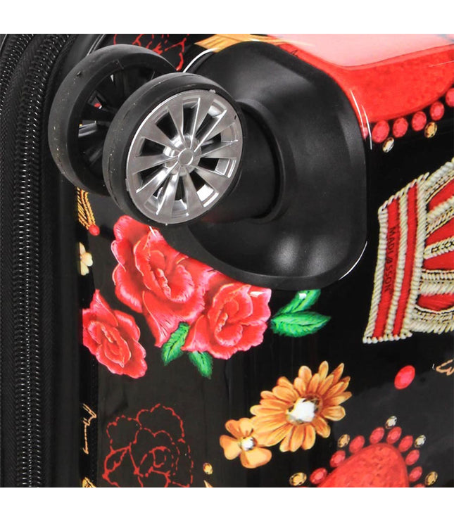 Ballina Large Hard Shell Suitcase in Black Queen Rosses