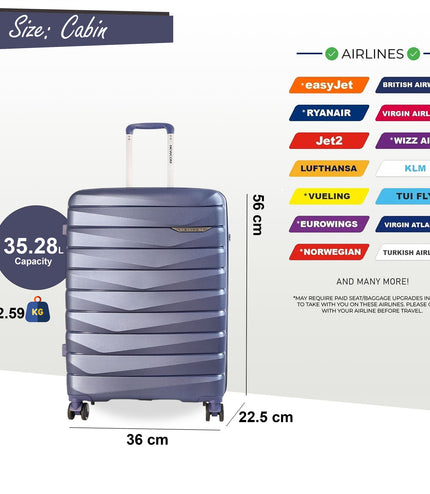 Forster Cabin Hard Shell TSA Suitcase in Blue