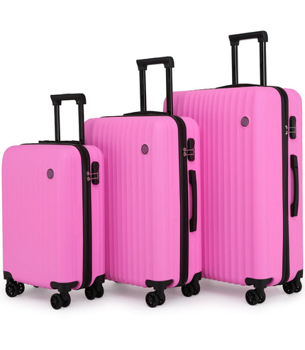 Edmonton Set of 3 Hard Shell Suitcase in Pink