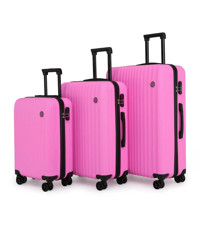 Edmonton Set of 3 Hard Shell Suitcase in Pink