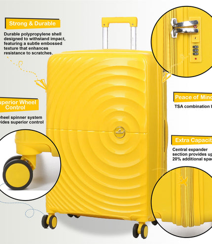 Balranald Cabin Hard Shell Suitcase in Yellow