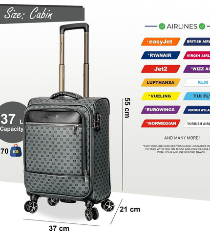 Corringham Cabin Soft Shell Suitcase in Grey