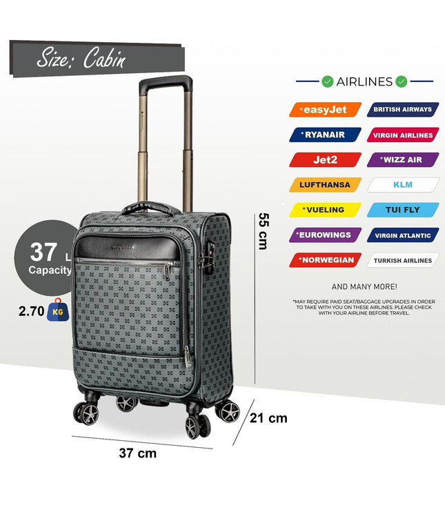 Corringham Cabin Soft Shell Suitcase in Grey