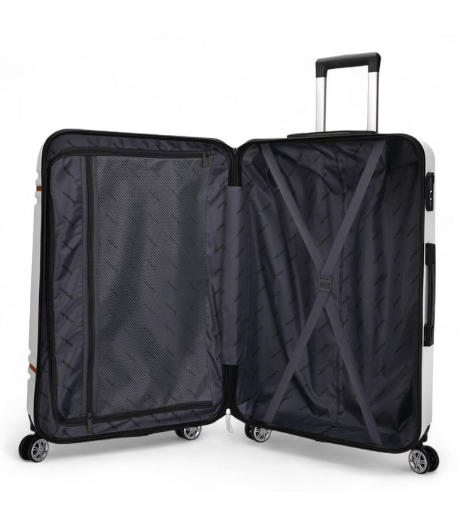 Calgary Medium Hard Shell Suitcase in Cream White
