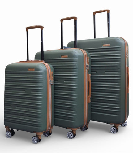 Armidale Set of 3 Hard Shell Suitcase in Green