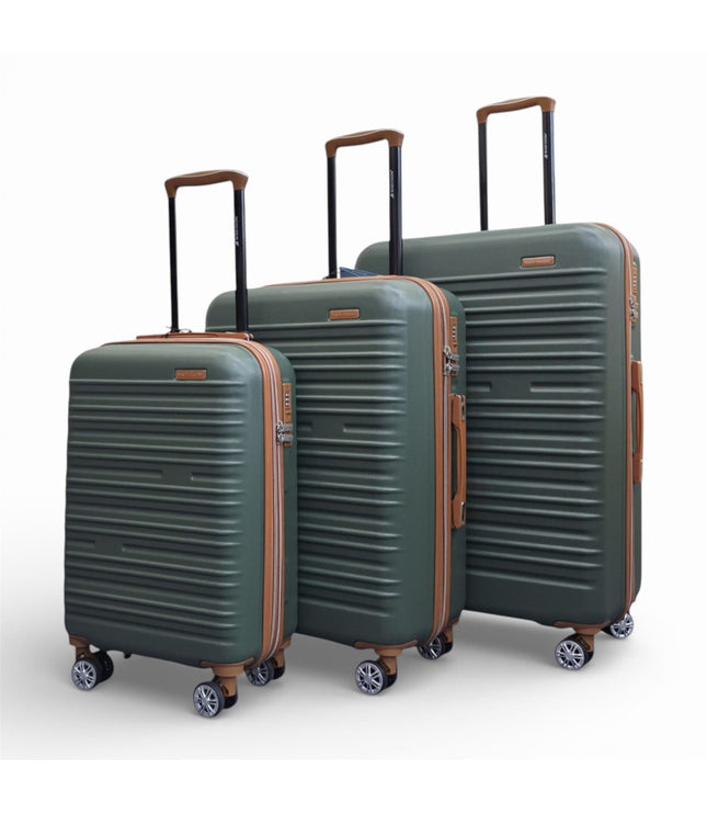 Armidale Set of 3 Hard Shell Suitcase in Green