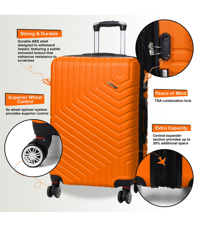 Bega Medium Hard Shell Suitcase in Orange