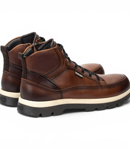 Pikolinos Men's Brown Leather Lace-Up Ankle Boots - Vigo