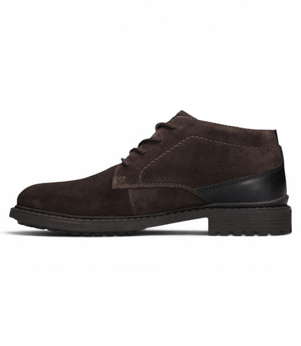 Bugatti Mens Dark Brown Suede Leather Lace-up Desert Ankle Boots - Lota