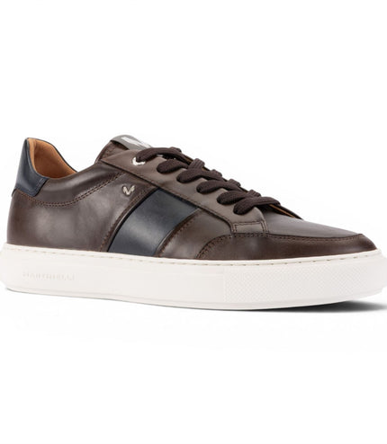 Martinelli Men's Brown Leather Sneakers Trainer Shoes - Hastings