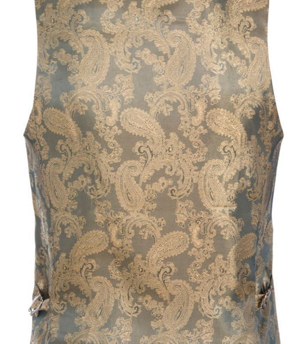 Marc Darcy Mens Tan Brown Tweed Waistcoat Peaky Blinders Check Wool Herringbone