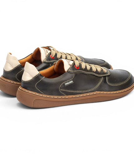 Pikolinos Pine Green Leather Sneakers Trainer Barefoot Shoes - Aranjuez