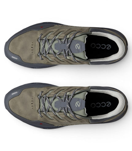 Ecco Men's Green Leather Waterproof Hiking Trainer Sneaker Shoes - Receptor XP