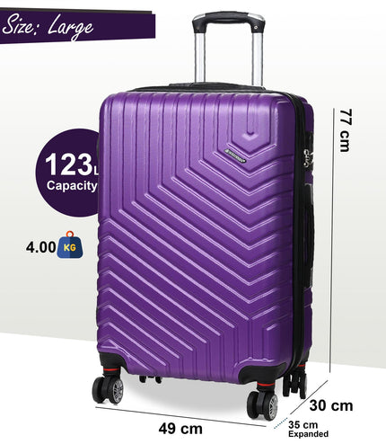 Bega Large Hard Shell Suitcase in Purple