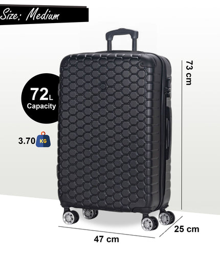 Noda Medium Hard Shell Suitcase in Black