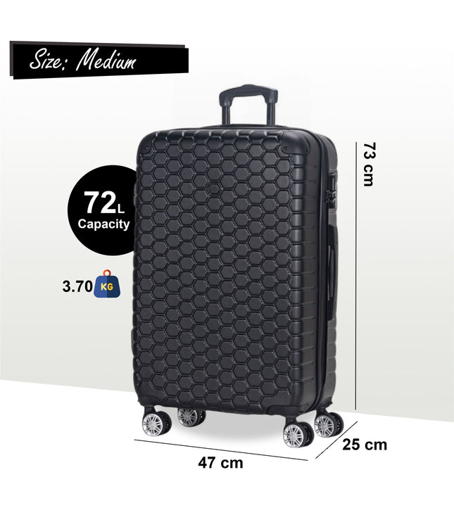 Noda Medium Hard Shell Suitcase in Black