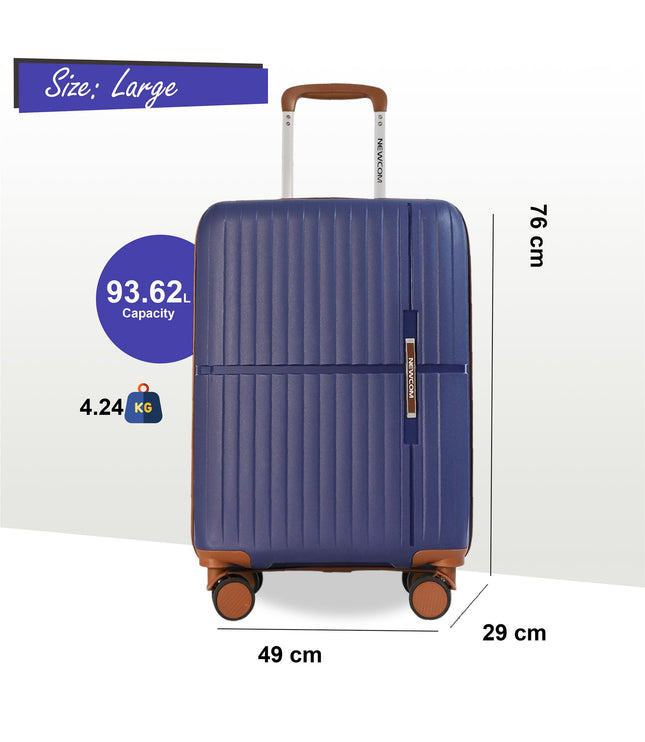 Corowa Large Hard Shell Suitcase in Teal Blue