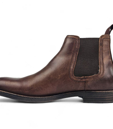 Windsorsmith Mens Brown Leather Chelsea Ankle Dealer Boots - Sergio