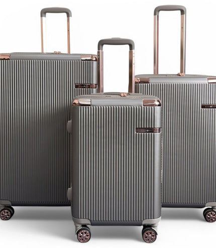 Cowra Set of 3 Hard Shell Suitcase in Champagne ( Beige )