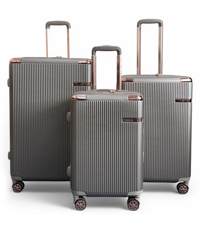 Cowra Set of 3 Hard Shell Suitcase in Champagne ( Beige )