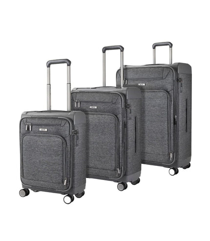 Amesbury Set of 3 Soft Shell Suitcase in Grey