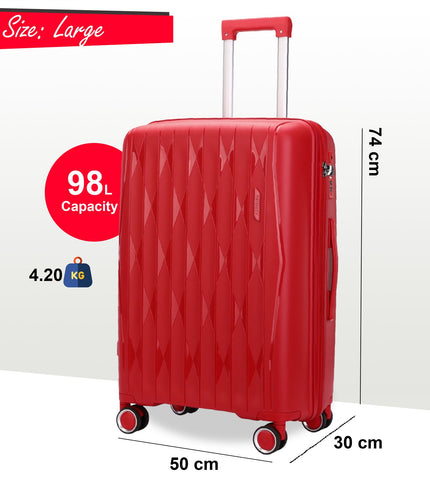 Burnaby Large Hard Shell Suitcase in Red