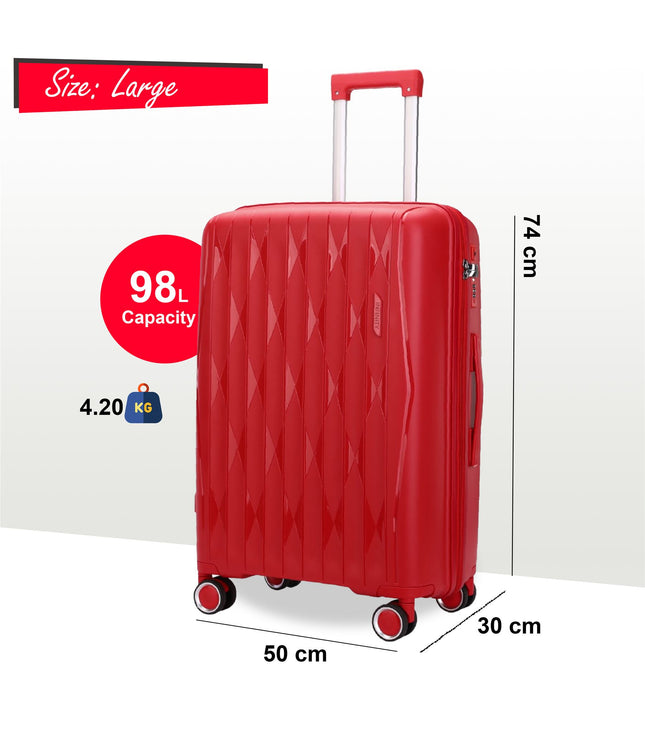 Burnaby Large Hard Shell Suitcase in Red