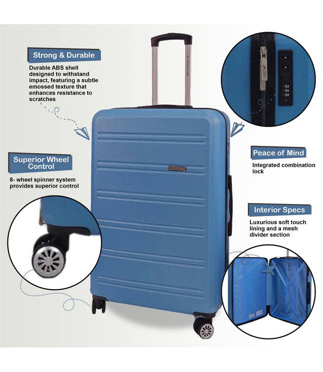 Alford Medium Hard Shell Suitcase in Blue