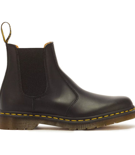 Dr Martens 2976 Yellow Stitch Black Leather Chelsea Boots - 22227001