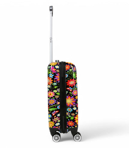 Ballina Cabin Hard Shell Suitcase in Black Flower