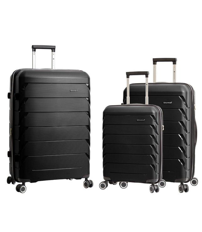 Cleckheaton Set of 3 Hard Shell Suitcase in Black