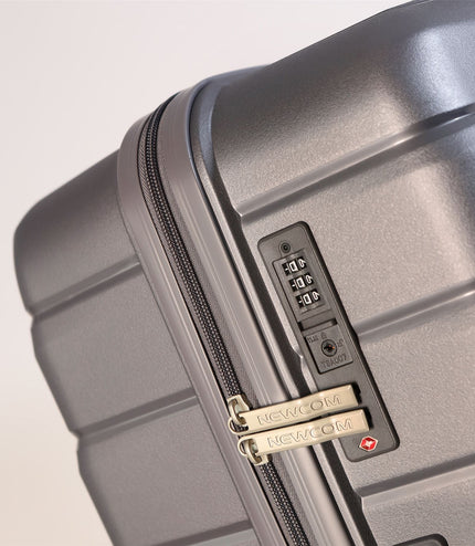Forster Large Hard Shell TSA Suitcase in Smoke Grey
