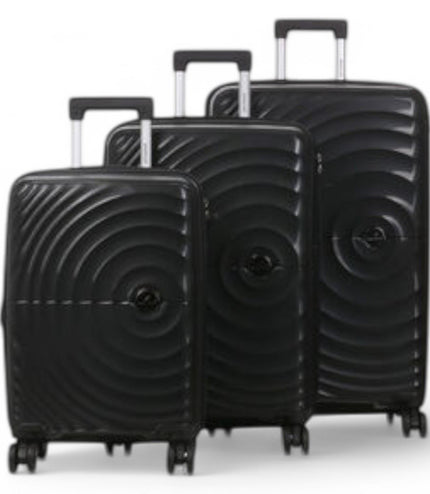 Balranald Set of 3 Hard Shell Suitcase in Black