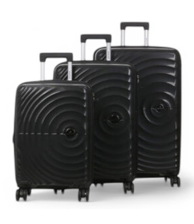 Balranald Set of 3 Hard Shell Suitcase in Black